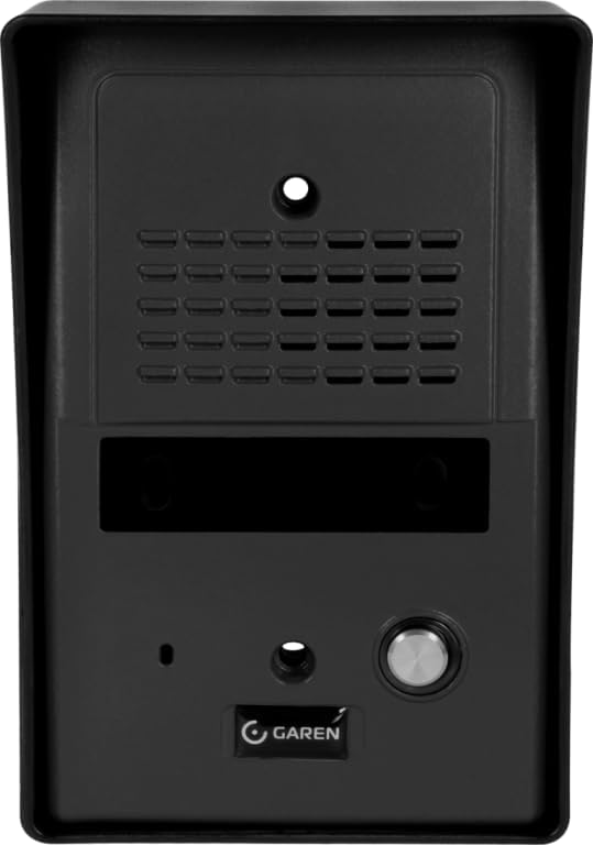 Front view of the Garen PE01G-G outdoor intercom unit in graphite color.