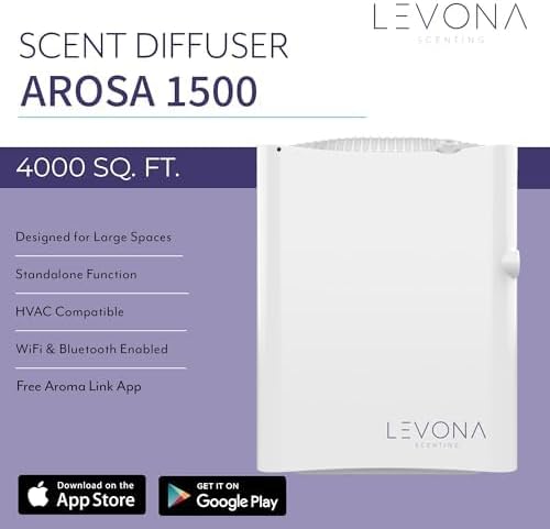 Miniatura 3 de Levona Scent Difusor sin agua Enchufe inteligente de aroma de aceite esencial, máquina portátil para toda la casa y espacios grandes, LCD, HVAC,