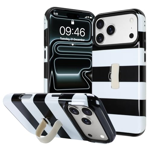 Coque rigide TPU iPhone 17 Pro Max esthétique avec béquille de protection