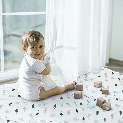 Baby Play Mat For 72'' X 59'' Playpen, Playmat For Babies And Toddlers, Baby Mat For Floor Large & Thick, Non Slip Cushioned Baby Play Mats For Floor, Kids Play Mat For Playpen Easy Clean, White #TOP3