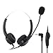 Vbestlife - Cuffie per PC con microfono, controllo del volume e silenziatore per call center, laptop o desktop con jack da 2,5 mm e doppio altoparlante, rotazione a 300 gradi