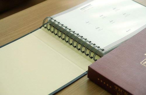 Classy Ticket Stub Diary Ticket Book, Deco Sticker And Notepads Are Included, Ticket Organizer Ticket Keepsake Book Scrapbooking Scrapbook Photo Album, Hidden Wire Bound, 10?X7.5?X1.1? (Navy) #TOP3