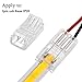 COB LED Strip to Wire Connector 20 Pieces Waterproof LED Adapter Connectors Transparent Solderless LED Light Strip Connectors for Strip Light Unwired Gapless Track Lighting Connector (2 Pin, 8 mm)