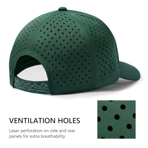 Image of UPF 50+ Performance Water Resistant Baseball Cap Lightweight Breathable Hat Golf Running Boat Hiking for Men Women