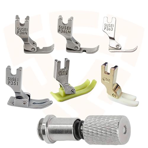 Image of SSS Industrial 7-in-1 Professional Presser Foot and Quick Change Combo Kit for Precision Stitching, Zipper Sewing, Teflon Applications, and Multi-Fabric Work