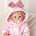 BABESIDE Lifelike Reborn Baby Dolls - 17 Inch Soft Body Realistic-Newborn Baby Doll Girl Blond Curly Hair Real Life Baby Dolls with Gift Box for Kids Age 3+ Collectors