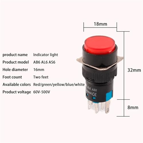 Interruptor de arranque de 16mm para solucionar fallos en botones de alimentación 3