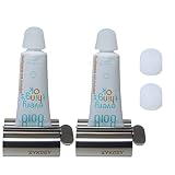 XYKEEY Toothpaste Tube Squeezer - Set of 2 Toothpaste Squeezer Rollers, Metal Toothpaste Tube Wringe