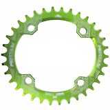 SkyjOy Monocorona MTB Corona for Bicicletta Ovale 104BCD for MTB Anello for Catena for 32T 34T 36T Piastra dentata Ruota 104 Bcd(Green,34T)