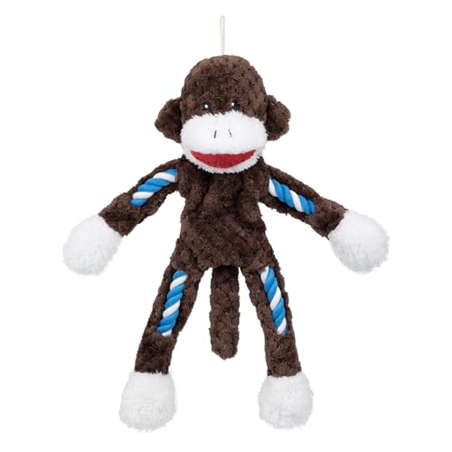 P L-RA Tough Buddy Rope Monkey Dog Toy, Chew Level 3 - Featuring Strong Rope Limbs Made to Withstand Moderate Chewing, This Toy is Perfect for A Game of Fetch Or Tug of War