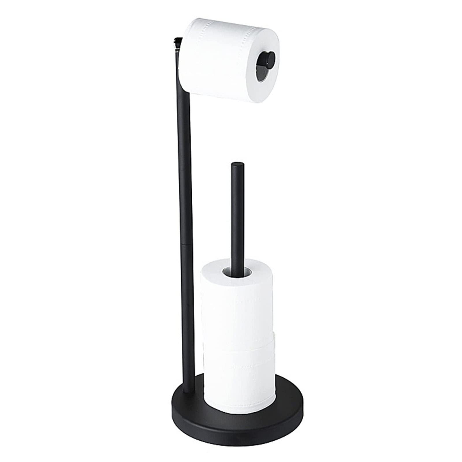 Paper Towel Holders Toilet Paper Towel Rack Floor Vertical Roll Bathroom(Noir)