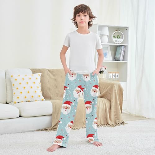 Christmas Pajama Pants Polka Dot Santa Claus Long Sleep Pants Lounge Bottoms4