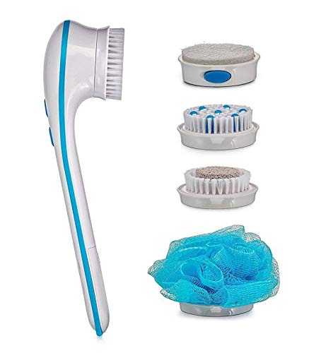 SWAMEY-5-in-1-Electric-Bath-Spin-Spa-Massage-Shower-Brush-Cleaning-System-with-Long-Handle-White-and-Blue