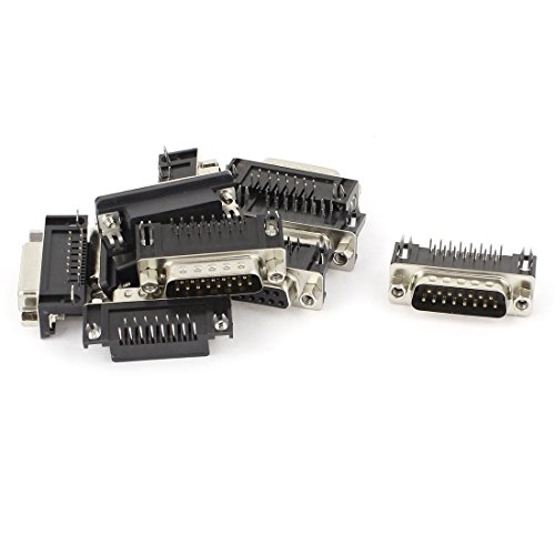 Aexit 10 piezas conector DB15 audio y video miniatura 1