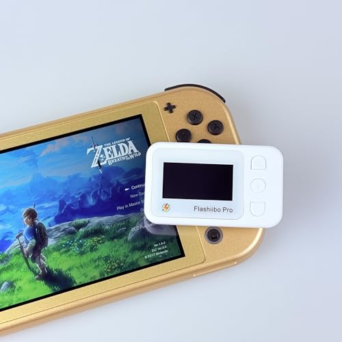 Image of Flashiibo Pro NFC Emulator, NFC Tag Emulator, 3000+ Saves, Unlimited Rewrite, Auto UID Regen, Rechargeable Battery , 1.4 inch OLED Screen, Compatible with 50+ Games on Switch 1 & 2 (White)