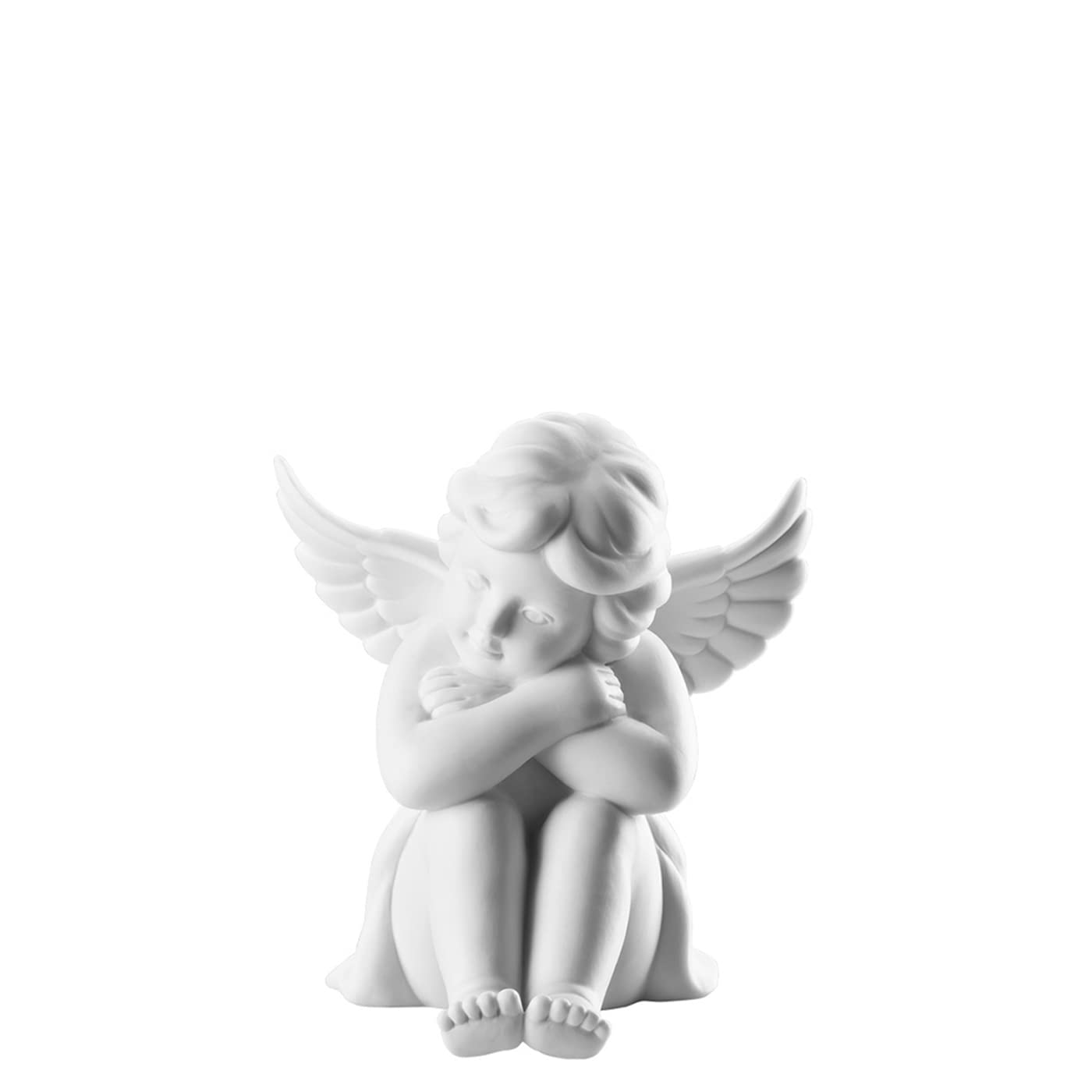 Rosenthal Angel Medium White Matt Porcelain Angel - 9.0 cm x 8.9 cm - Height 10.5 cm, Porcelain, 10,5 cm