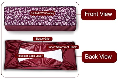 Image of Split AC Cover for 1.5 Ton Indoor & Outdoor Unit | Waterproof & Dustproof Protection | UV Resistant | Durable PVC Material | Weatherproof Outdoor Cover | Easy Installation