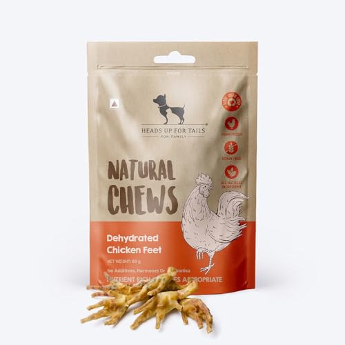 Image of HUFT Natural Chews - Dehydrated Chicken Feet for Dogs - 80 gm (Pack of 2) | All-Natural, High-Protein Dog Treats | Grain-Free & Preservative-Free Chews | Supports Dental Hygiene, Joint Health