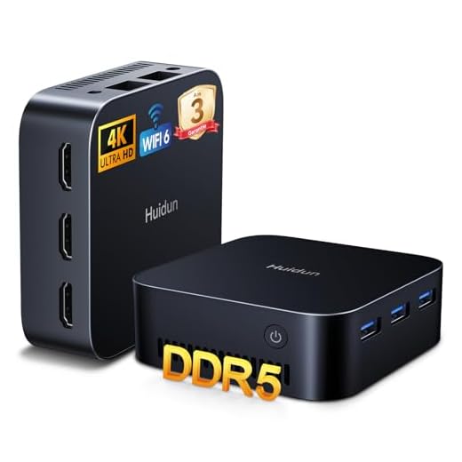 Huidun H20 Mini PC W-11 Pro, Intel Alder Lake-N97 (jusqu'à 3,6 GHz),16Go LPDDR5 512Go SSD Mini Ordinateur De Bureau,Triple HDMI 4k,3XUSB 3.0,WiFi 6,BT 5.2,Ethernet Gigabit Double pour Bureau.