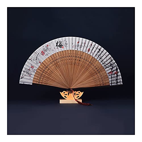 XXZY Abanico Ventilador Plegable Seda Plegable Ventilador Viento Viento Retro Estilo Plegable Baile Ventilador Usado para para Bailar Cosplay Party Props decoración (tamaño : B)