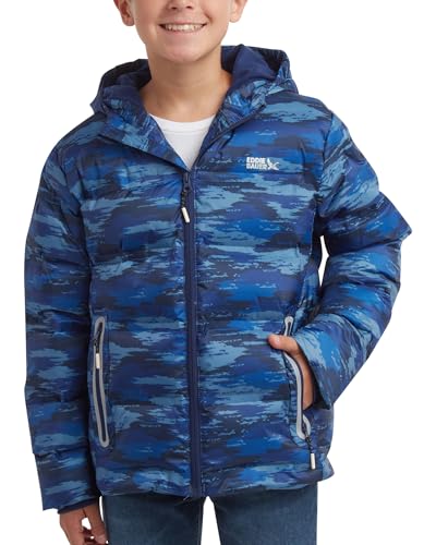 Image of Eddie Bauer Boys' Winter Jacket - Heavyweight Quilted Down Jacket - Insulated Hooded Outerwear Coat for Boys (5-16)
