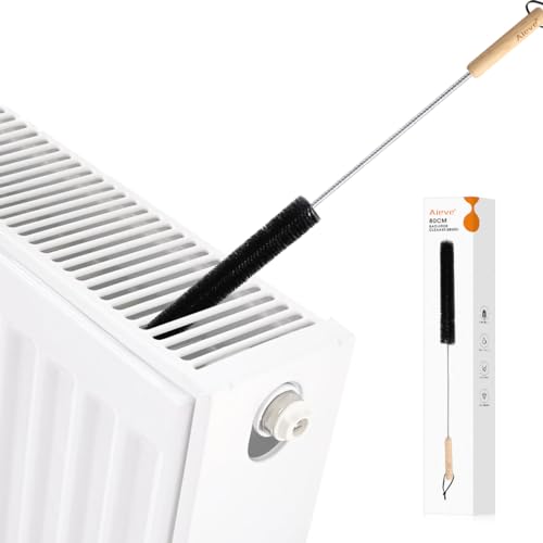 Aieve Spazzola per Radiatore 80 cm - Flessibile e Lunga Con Manico in Legno - Multiuso per Pulizia...