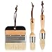 Set di 3 pennelli per la cera, per acquerello, acrilico, set di pennelli piatti per artisti, set completo di pennelli rotondi fatti a mano, colore gesso, decorazione per la casa