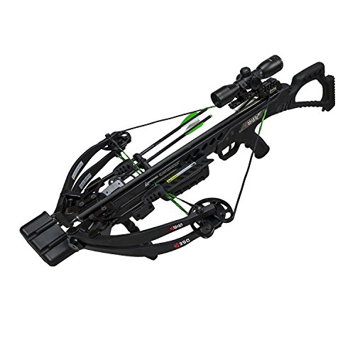 KI350 - High Performance Crossbow - Includes KI LUMIX Scope, 3 Bolts, Quiver, and Deadening String Suppressors - 3.5 lb RTT Trigger