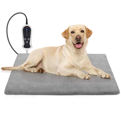 RC SLL RC SLL Coussin chauffant électrique pour chiens et chats - Imperméable - Avec interrupteur thermostat intelligent - Pour boîte de mise bas (PVC, 50 x 80 cm)