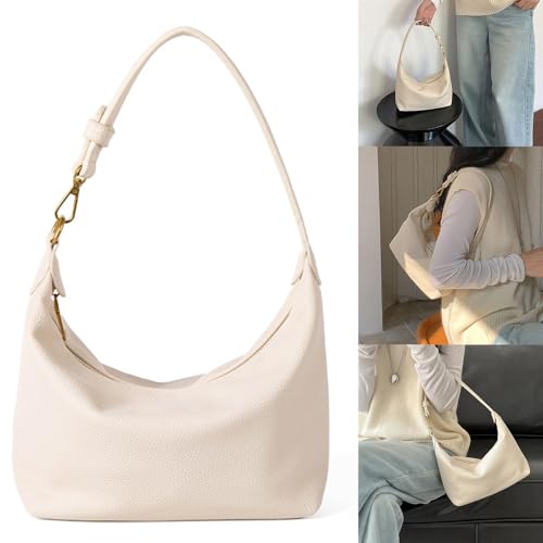 Fashionable Bucket Bag for Women and Girls PU Leather Shoulder Purse Armpit Handbag Winter Underarm Bags, Black, 21x9x26cm2