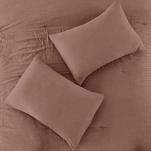 Image of Modern Threads 4-Piece Garment-Washed Comforter Set Beck Dark Rose Queen