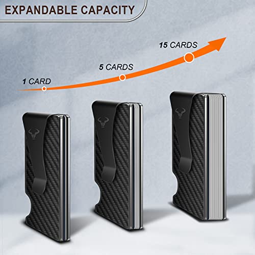 Men Wallet, Slim Wallet Money Clip Gift Men Compatible with Airtag Or Standard Use, Expandable for 15Cards4