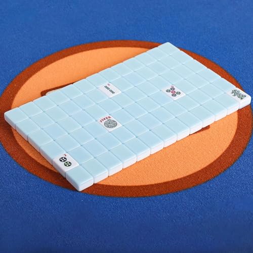 Set de fichas American Mahjong con 166 piezas azules miniatura 6