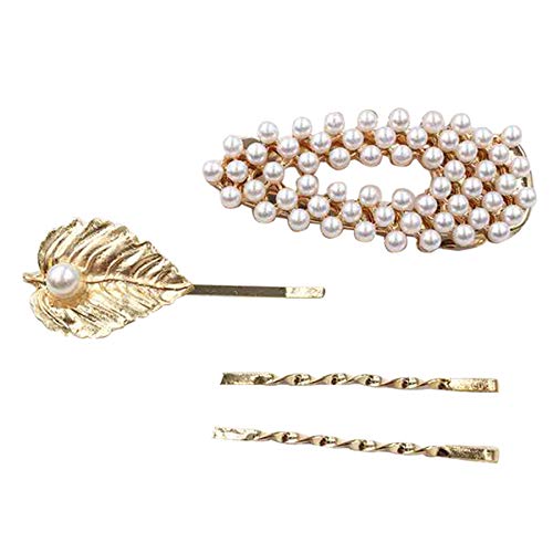 Artificial crystal pearl hairpin clip hair clips word clip