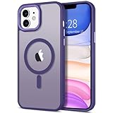 Picture of Hython Case for iPhone 11 Case Magnetic Translucent Matte Phone Cases 6.1" [Compatible with MagSafe] Thin Slim Fit Shockproof Bumper Hard Protective Cover for Women Men Girls, Deep Purple