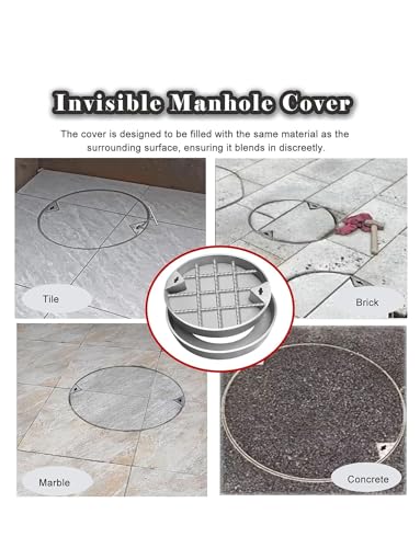 Regard de visite 500 mm en acier inoxydable premium pour aménagement discret du jardin