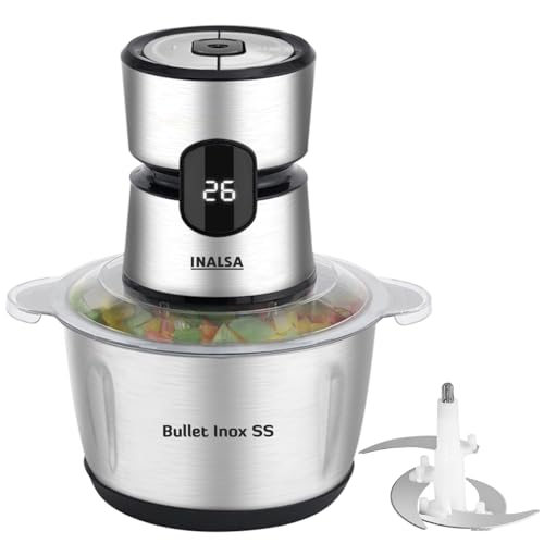 INALSA Bullet Inox SS Electric Chopper|Digital Display|500W Power...