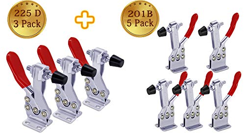 Hold Down Toggle Clamps Latch Red 201B (5 pcs) 200Lbs+225D (3pcs) 500lbs H
