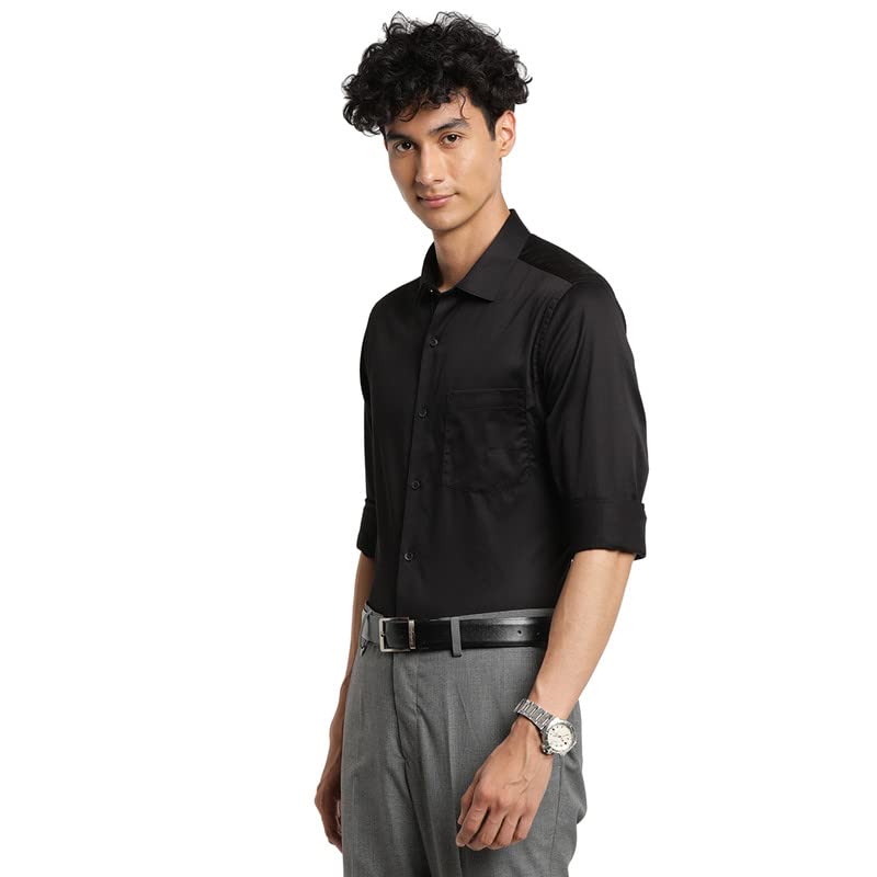 Image of Turtle Men Cotton Solid Slim Fit Ceremonial Shirts