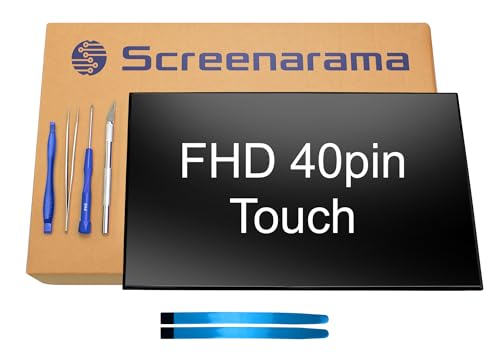 SCREENARAMA New Screen Replacement for NV156FHM-T0C, OnCell Touch, 40pins, FHD 1920x1080, IPS, Matte, LCD LED Display with Tools