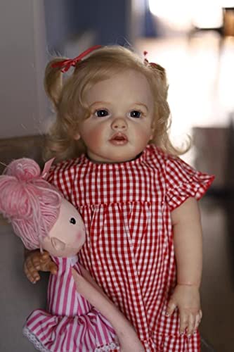 Muñeca Reborn Toddler 70 cm con cuerpo de tela y silicona miniatura 1