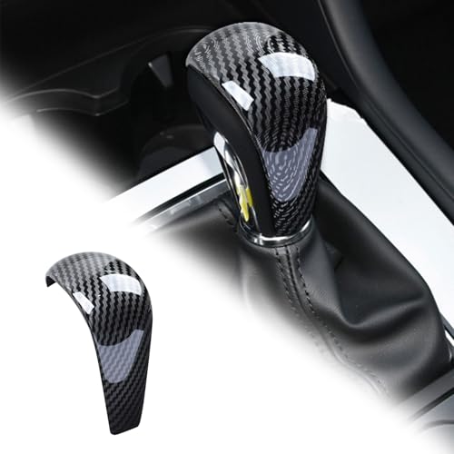 GIPFIRE for Mazda CX-3 CX-5 CX-9 Mazda CX-2 3 6 ABS Carbon Fiber Print Gear Shift Knob Cover Trim (Contemporary)