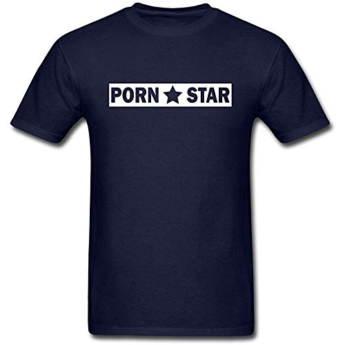 PWlZ Men's Porn Star T-Shirts Navy (Size:M Cover