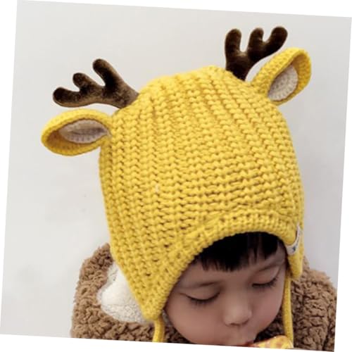 Gorro de asta de ciervo de invierno para niños muy suave 5
