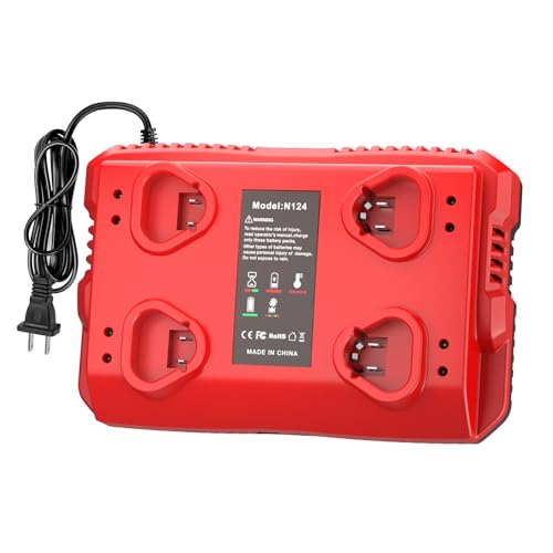 12V 4-Port Rapid Charger Station for Milwaukee M12 Battery