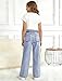 oyyniis Jeans for Teen Girls Baggy Wide Leg Ripped Denim Pants Cute Y2K Distressed Streetwear Preppy Outfits Size 14