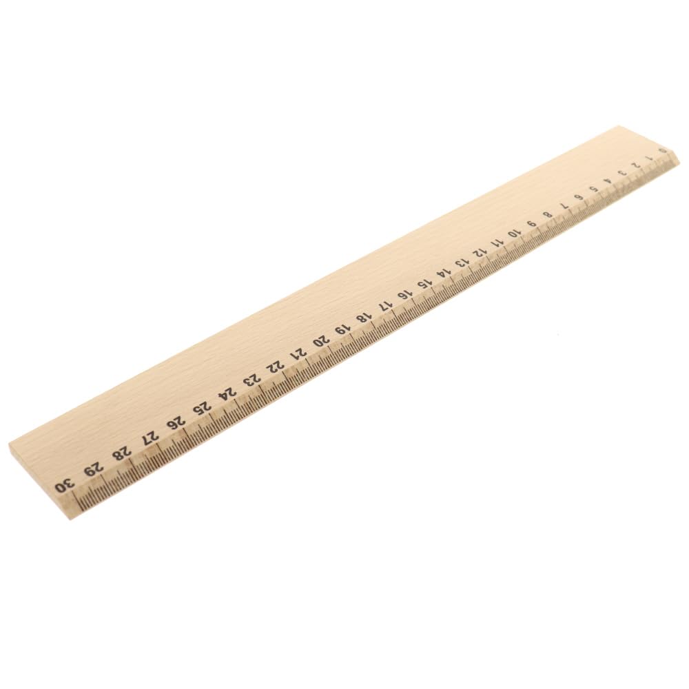 25x HOFMEISTER® Lineal aus Buchenholz 30 cm – handgefertigt, nachhaltig & plastikfrei – präzises Holzlineal für Schule, Büro & Zeichnen – stabil & langlebig