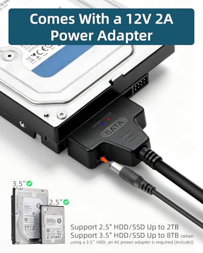 Cable Adaptador SATA a USB Tipo C y USB 3.0 11.8 pulgadas miniatura 3