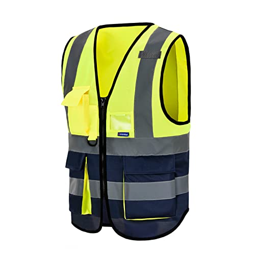 AYKRM Chaleco Seguridad Reflectante Multibolsillos