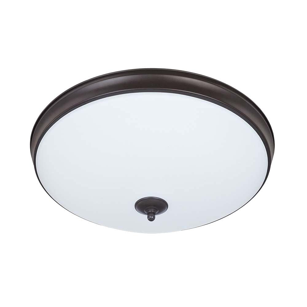 Good Earth Lighting LED Flush Mount 11" - Bronze, Dimmable, 1060 Lumen, 3000K -